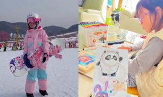 雪容融和冰墩墩的画 雪容融和冰墩墩的画